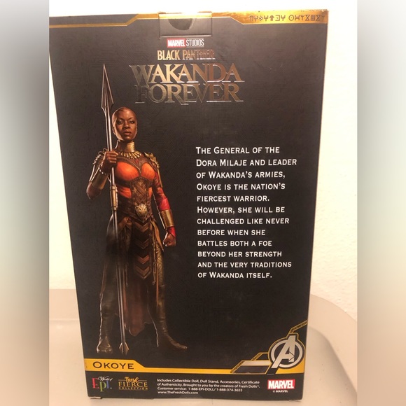 New Collectable The Fresh Doll Marvel Wakanda Forever Okoye - Picture 3 of 5